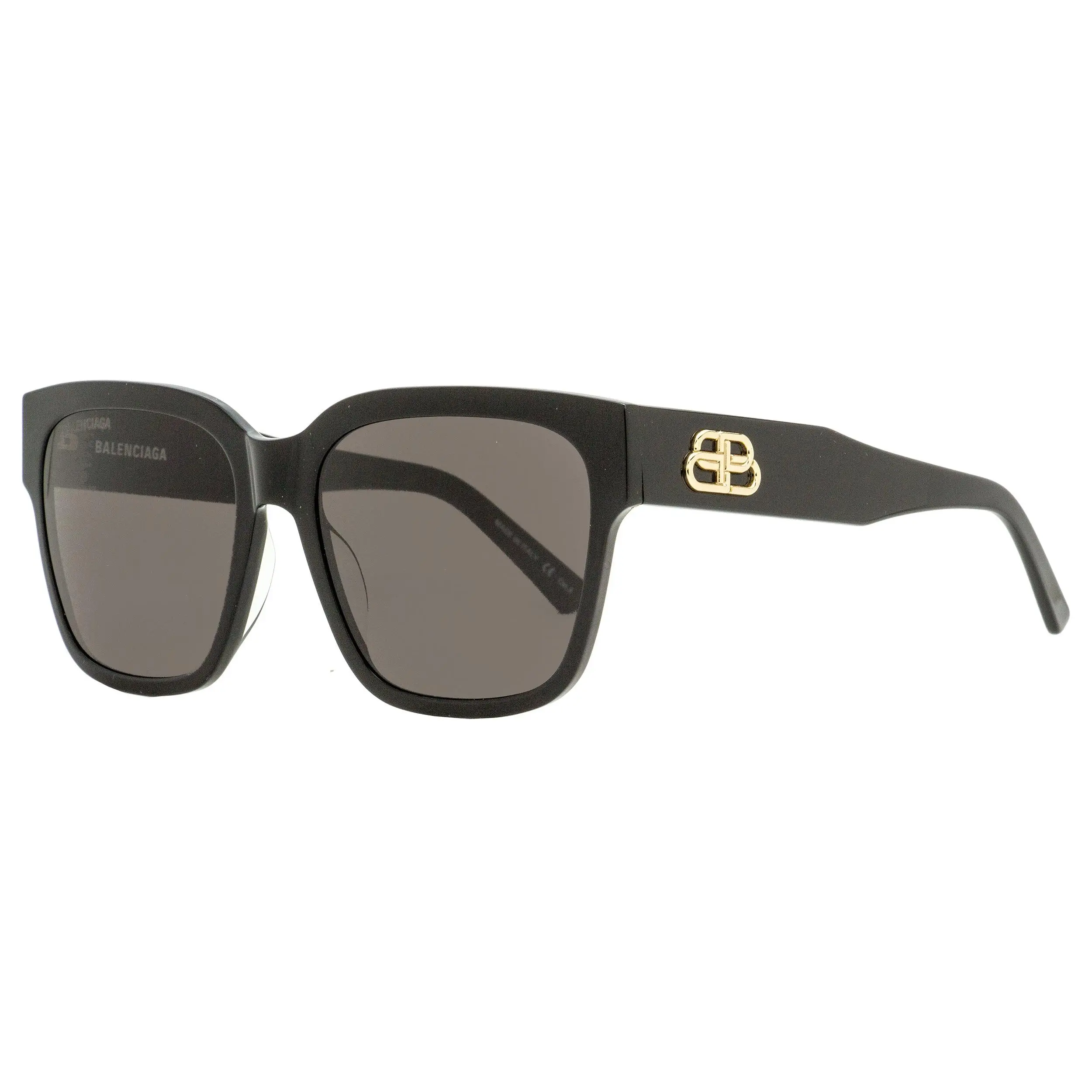 Balenciaga Square Sunglasses BB0056S 001 Black/Gold 55mm
