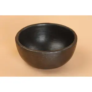 Earthenware Clay Longpi Pottery Bowl, 6x2 Inch (Set of 2)