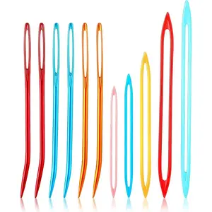 11 PCS Yarn Needle, Large Eye Tapestry Needle Assorted Crochet Needles Multi Sizes Darning Needles for Thick Yarn Knitting Finishing, Plastic & Metal