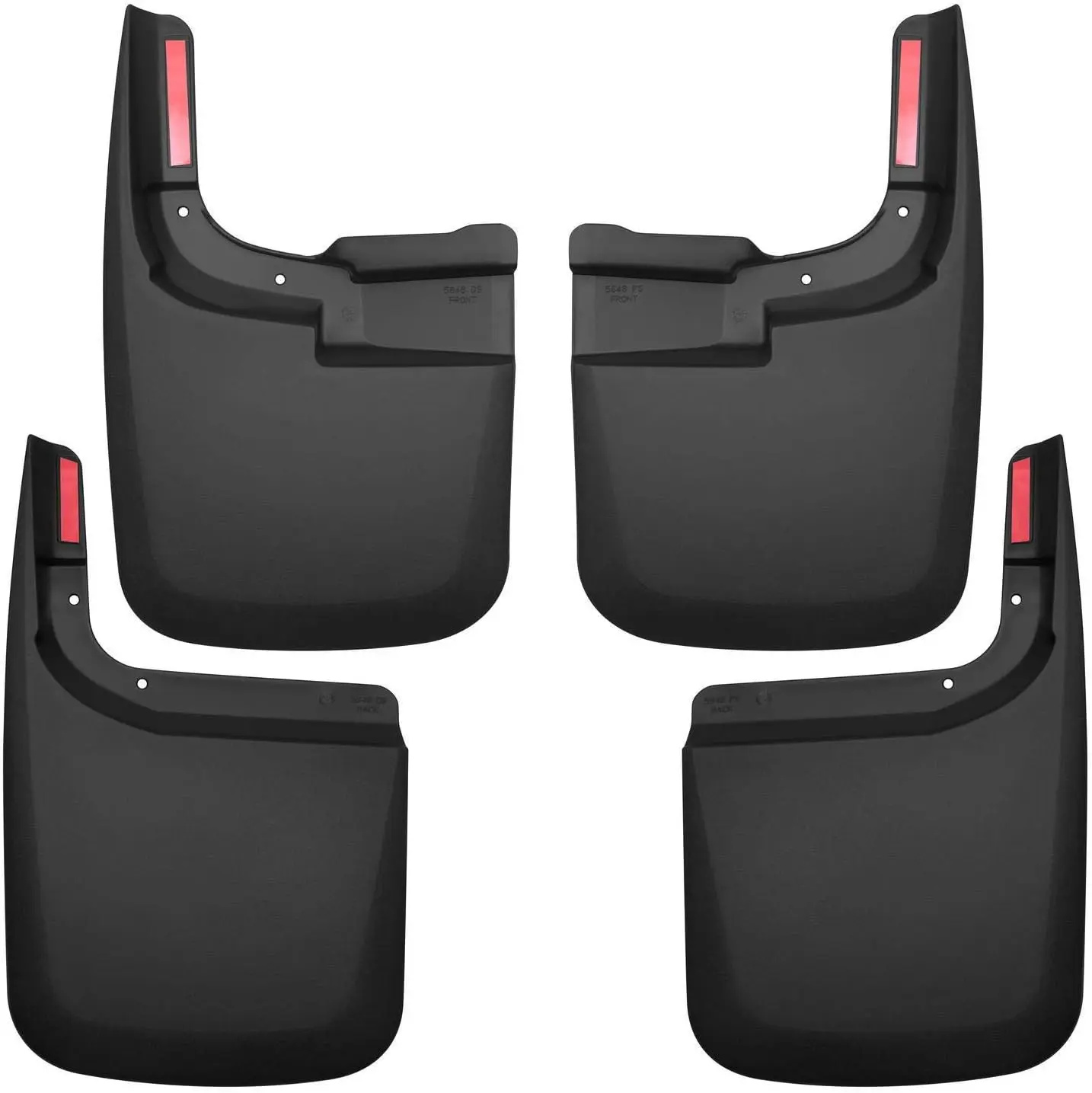 Custom Mud Guards | Fits 2017-2026 Ford F-250 & F-350 w/ Ford F250 F350 Mud Flaps Splash Guards Front and Rear Mud Guards (Without OEM Fender Flares) 4PCS Black