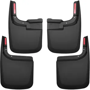Custom Mud Guards | Fits 2017-2026 Ford F-250 & F-350 w/ Ford F250 F350 Mud Flaps Splash Guards Front and Rear Mud Guards (Without OEM Fender Flares) 4PCS Black