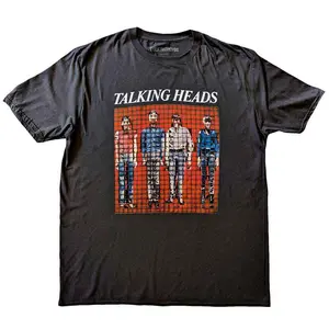 Talking Heads Pixel Band Portrait David Byrne Mens T-shirt