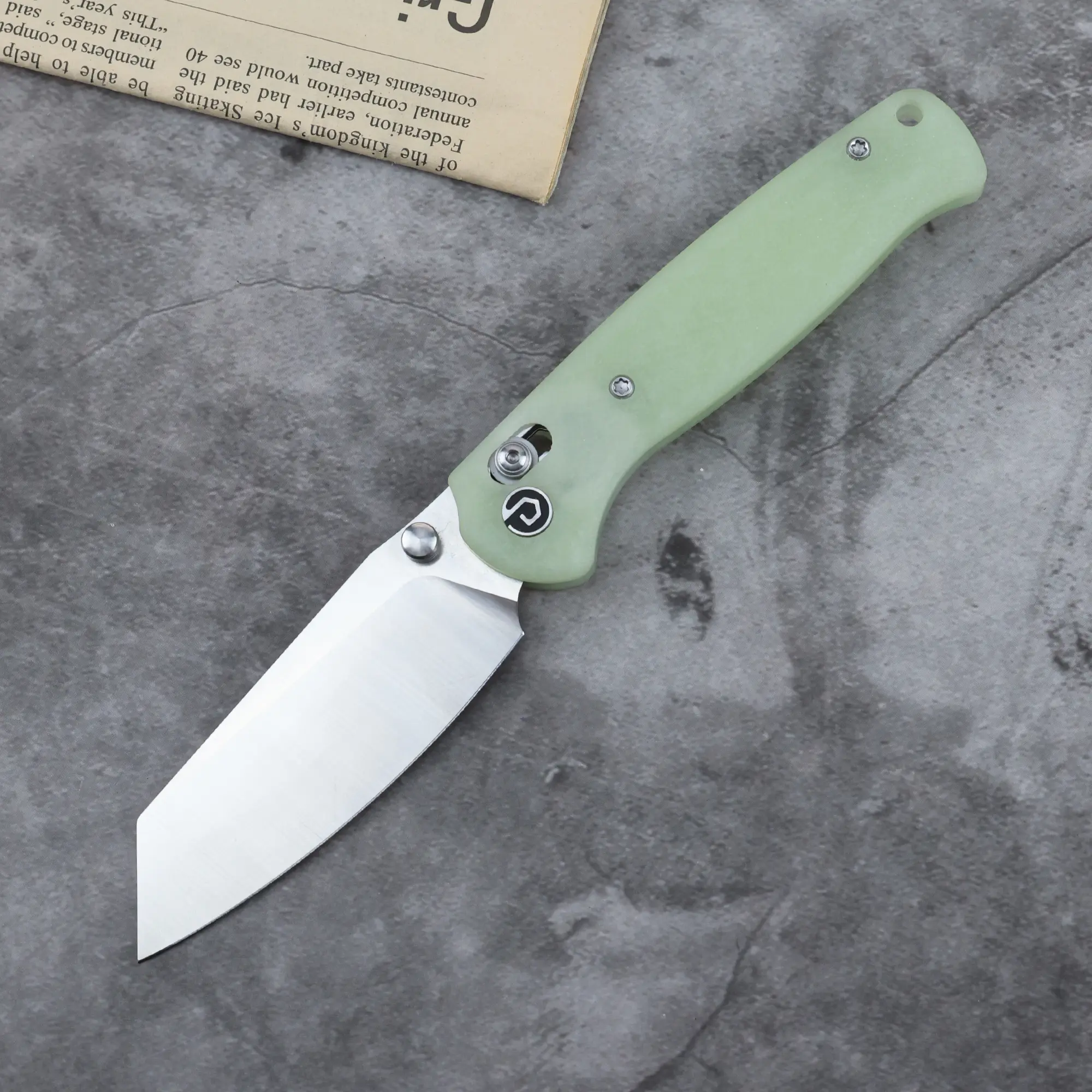 DEFCON Knives Artifact Pocket Knife, a Precision Camping Tool with a Glow G10 Handle, 14C28N Sheepfoot Blade, Axis Lock, and Caged Bearings, Outdoor Practical Tool, Camping Portable Knives, Multi Use Knives