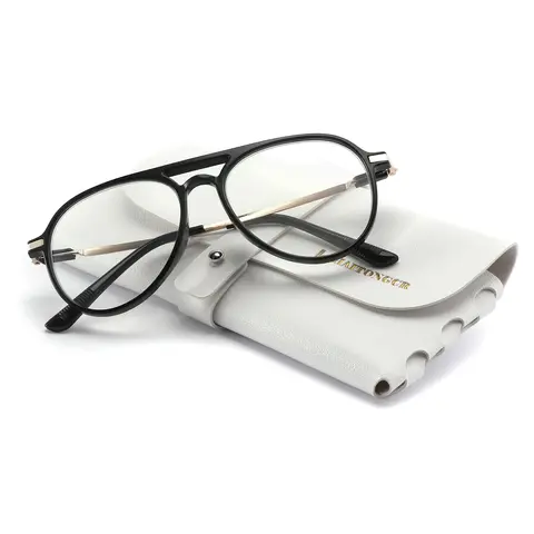 HAITONGCR Anti-Fatigue Anti-Glare Reading Eyeglasses - High Quality Eyewear, Lightweight Durable, Narrow Fit for Small Faces, Bluelight & UV Blocking, Unisex Retro Aviator, for Work/Phone/Gaming, +1.5 to +3.0