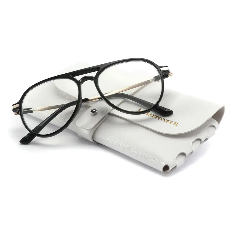 HAITONGCR Anti-Fatigue Anti-Glare Reading Eyeglasses - High Quality Eyewear, Lightweight Durable, Narrow Fit for Small Faces, Bluelight & UV Blocking, Unisex Retro Aviator, for Work/Phone/Gaming, +1.5 to +3.0