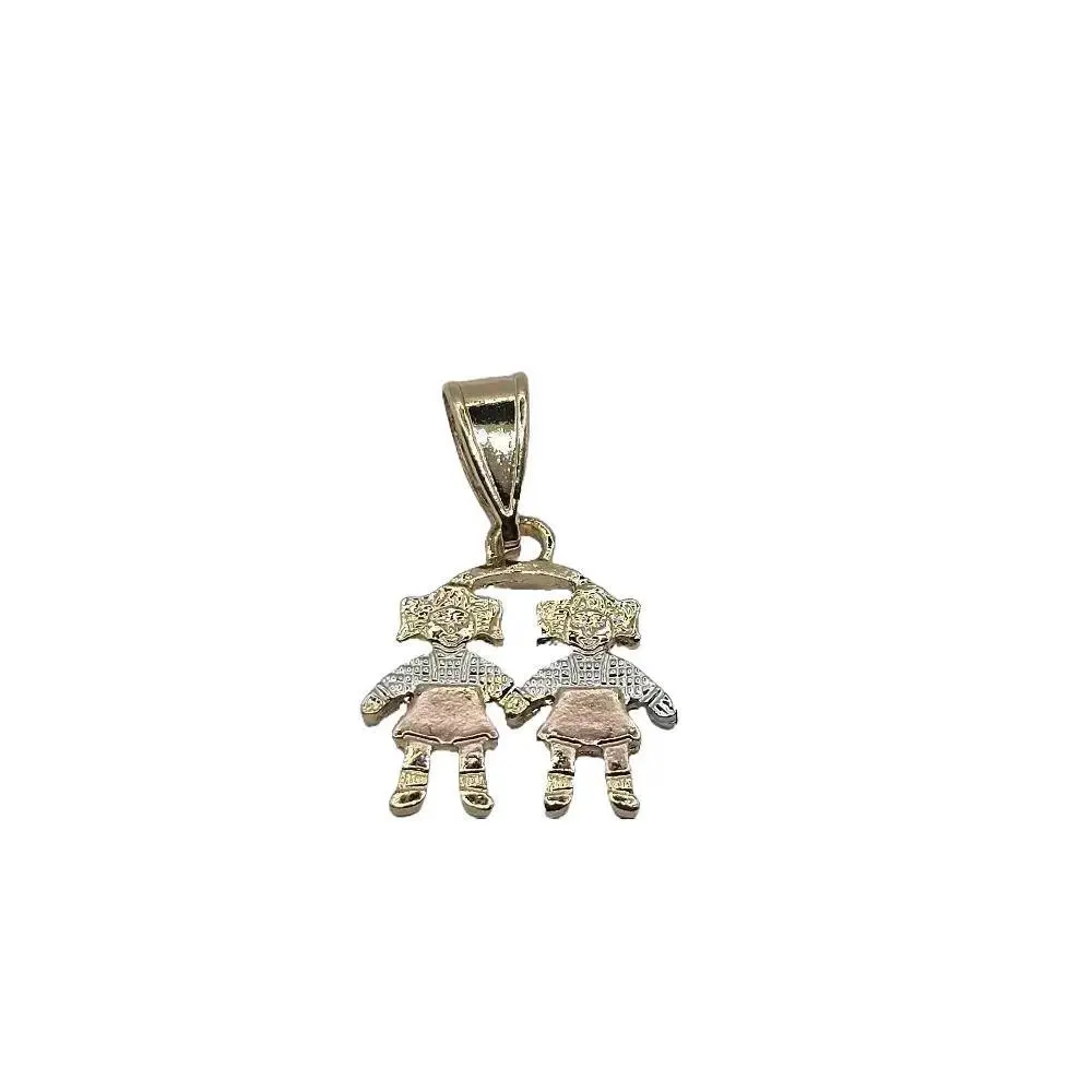 Kids gold plated three colors with a necklace 18" or 24"