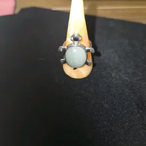 green aventhurine turtle ring