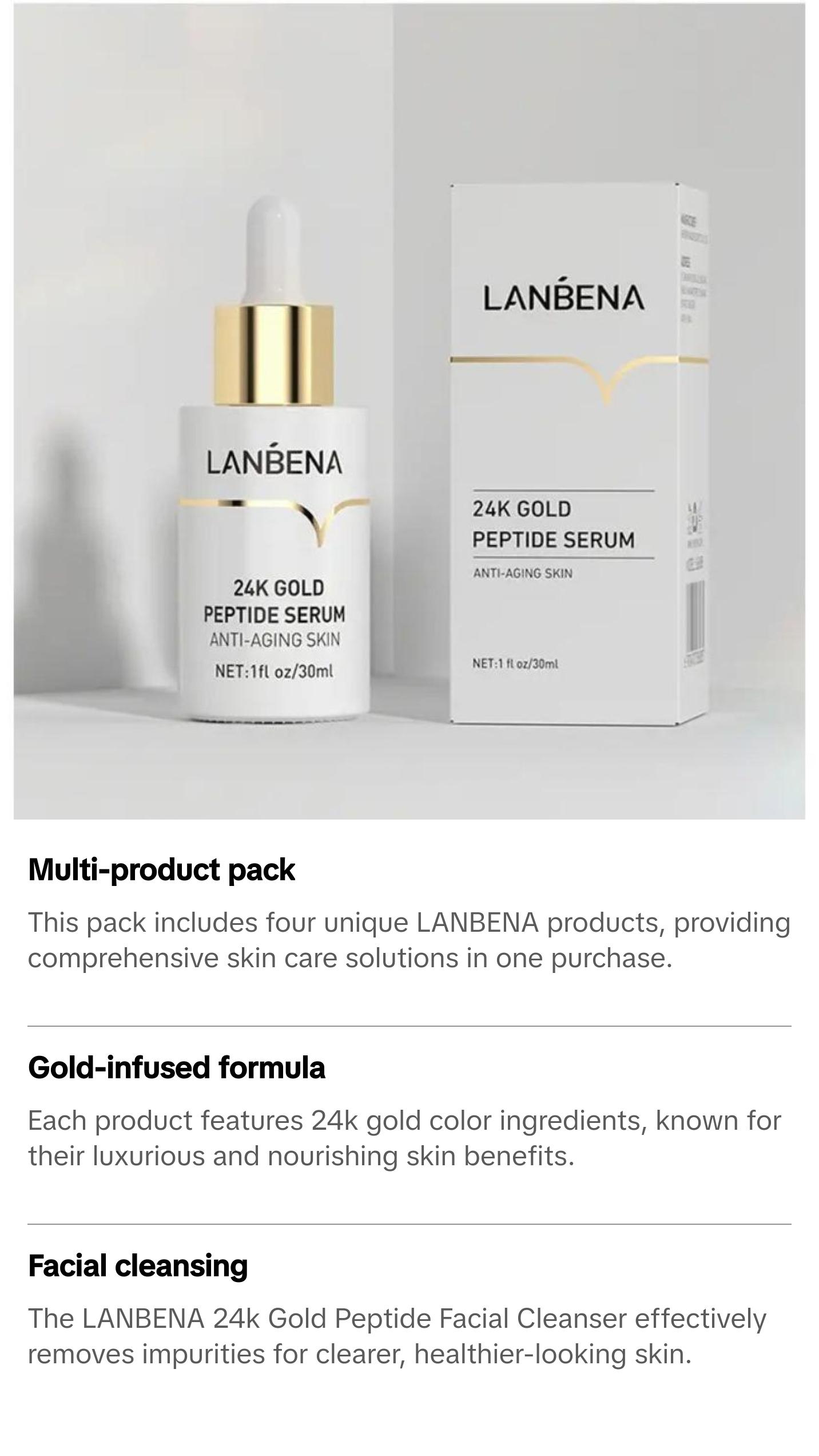 Pack of LANBENA 24k Gold