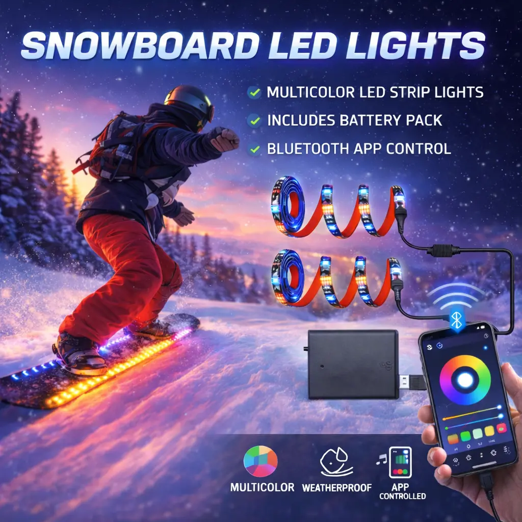 JidSnow SnowBoard Bluetooth RGB LED Light Strips JidSnow SnowBoard Bluetooth RGB LED Light Strips