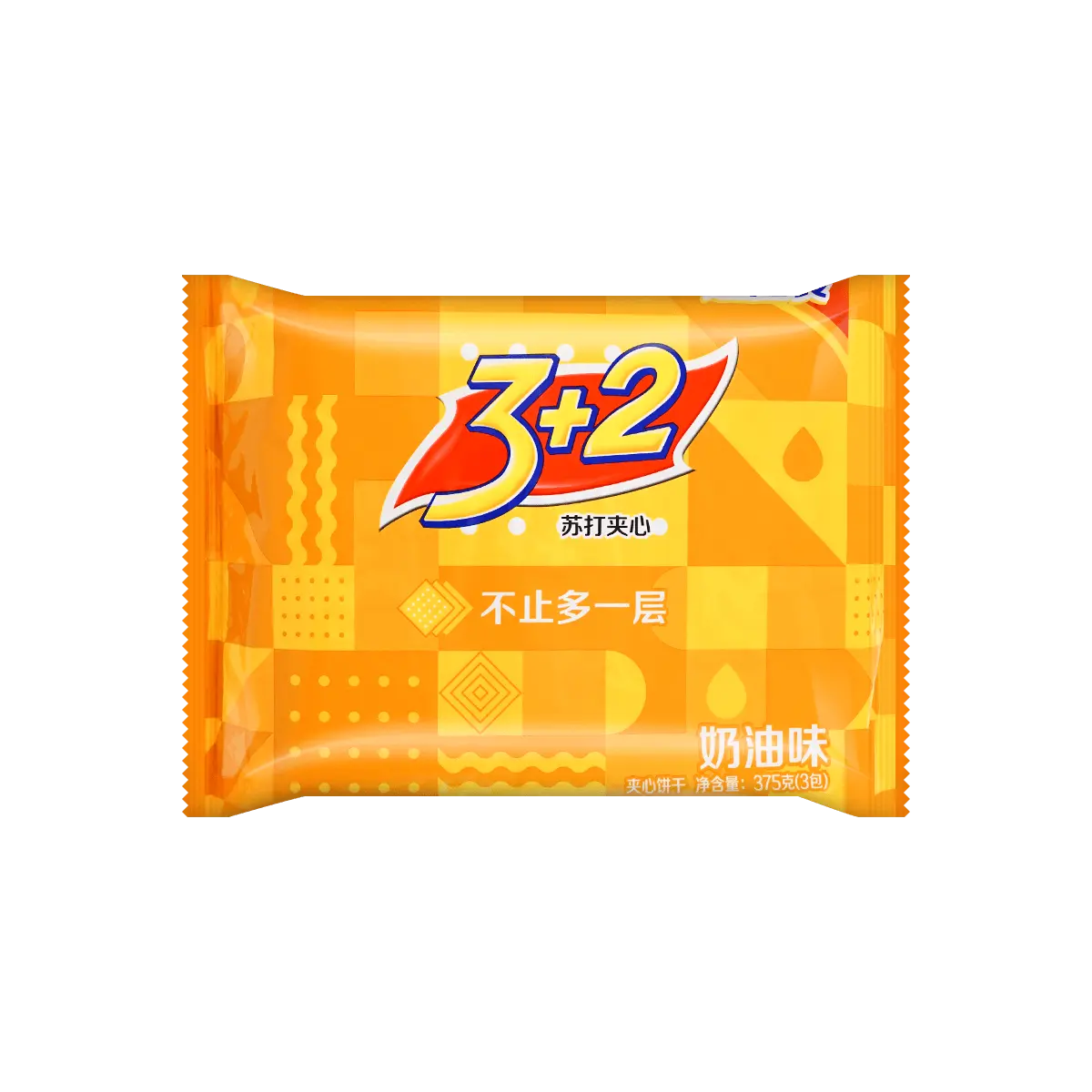 Master Kong Cream Sandwich Crackers 3+2 Pack, 375g - Delicious Snack Biscuits for Tea Time & On-the-Go