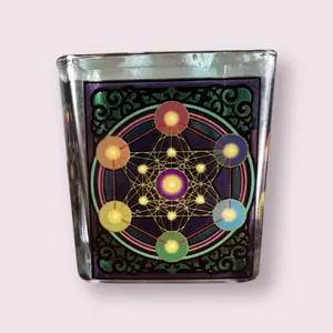 Metatron Chakra Square Votive Holder