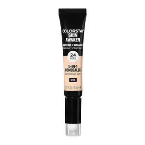 ColorStay Skin Awaken 5-in-1 Concealer, Lightweight, Creamy Longlasting Face Makeup with Caffeine & Vitamin C, For Imperfections, Dark Circles & Redness, 005 Fair, 0.27 Fl Oz