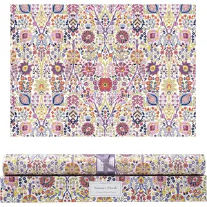 Scented Drawer Liners for Dresser – 6 Large Non Adhesive Dresser Drawer Liner Sheets, 22 x 16 in, Drawer Liners for Kitchen Cabinets & Closet Shelves, Cabinet Liner & Shelf Paper (Summer Florals)