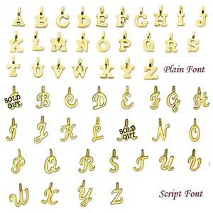 Letter Charm Pendant