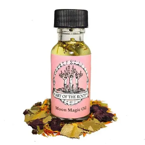 Moon Magic Oil for Intuition, Power, Hidden Mysteries & Moon Goddess Invocations