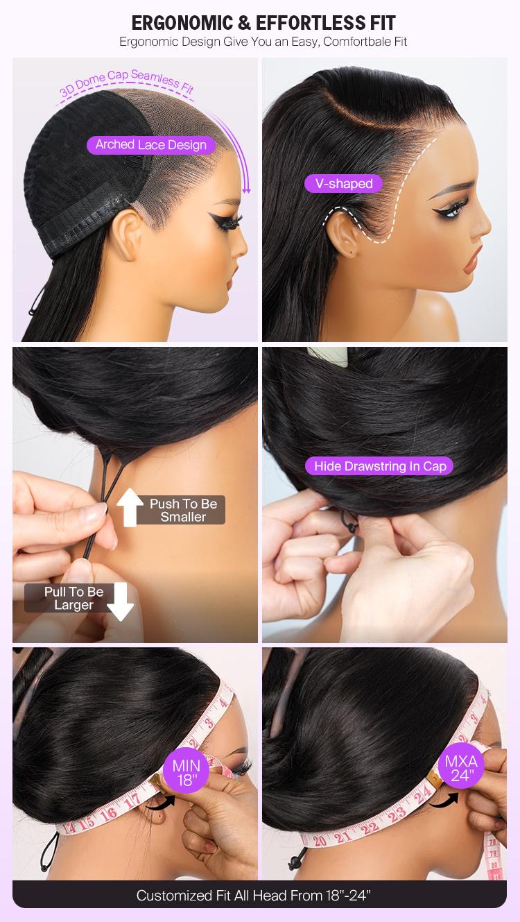 [13x6 GLUELESS WIG] Megalook Body Wave 13x6 Glueless Transparent Lace Frontal Wigs Put On Go Pre-bleached Preplucked Pre-everything Effortless Human Hair Wigs For Beginner Friendly