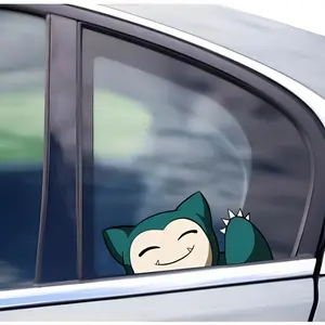 Snorlax Waving Peeking Peek Peekabo Peekers, Vinyl Decal Anime Kids Cartoon Legendary Stickers