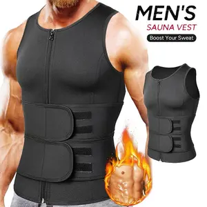 Men's Neoprene  Sauna Vest Double Belt Sauna Vest Waist Trainer gym and sports top For Runnging Fitness GYM,Menswear Undershirt For All Seasons