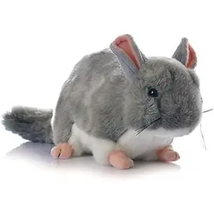 12 inch Chinchilla Plush Toy Stuffed Animal Toy Plush Animal Doll (Gray)