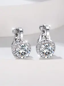 Artificial Zircon Decorated Ear Clip, Fashionable Rhinestone Earrings for Women & Girls, Trendy All-match & Exquisite Jewelry for Birthday Gift, High Quality Earrings