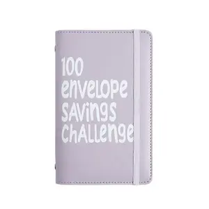 100-Day Money-Saving Challenge Budget Binder, Savings Challenge Planner, Manage Your Savings Plan, and PU Leather Cover, Cash Savings Organizer