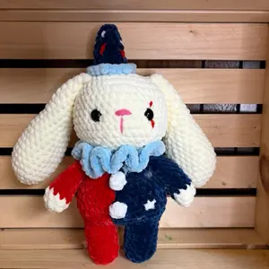 Clown bunny plush