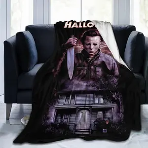 Halloween Horror Movie Throw Blanket Ultra-Soft Micro Fleece Blanket, Soft Cozy Blankets for Bed Couch Bed Sofa Living Room Young Adults Men Women Boy Girl Gift