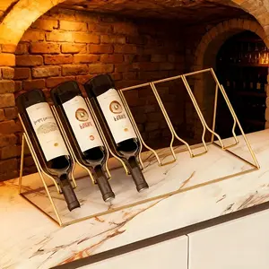 1 inverted wine storage device, suitable for elegant home bar and kitchen decoration, space saving wine storage rack