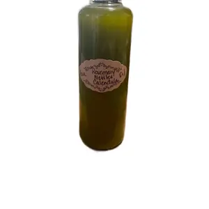 Devine Herbals Hair Growth Oil with Olive Oil, Rosemary, Nettle Leaf, and Calendula Flowers - 12 oz