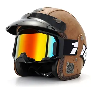 New Windproof Motorcycle Goggles, Outdoor Cycling Anti-Dust Helmet Eyewear, Full Frame Sports Glasses, Replaceable Lenses, Adjustable Headband