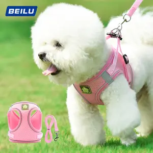 Dog chest back pet vest type puppy leash reflective and breathable than bear dog rope outdoor dog walking rope