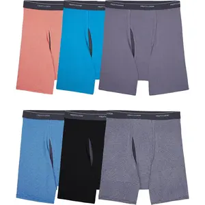 Fruit Of The Loom Mens Eversoft CoolZone Extended Sizes Fly Boxer Briefs 6 Pack