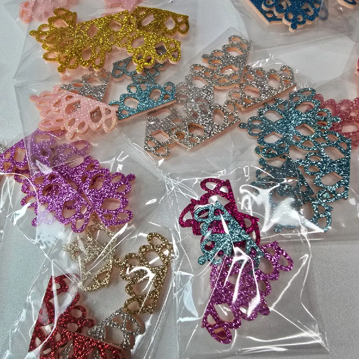 Mini Crown Assorted Color Felt Appliques
