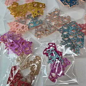 Mini Crown Assorted Color Felt Appliques
