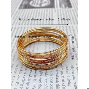Bangle 30pcs Textured Metal