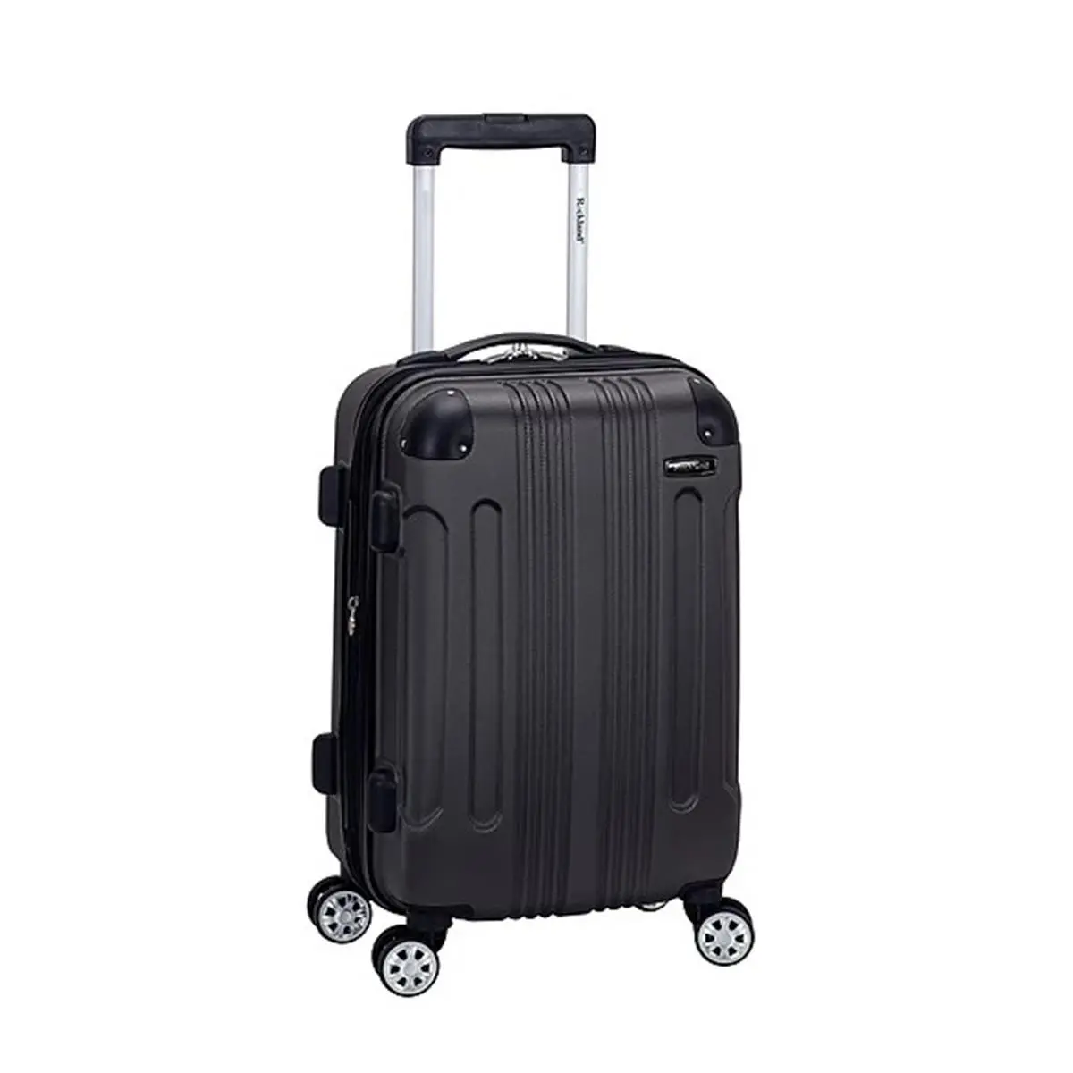Rockland Sonic 20-Inch Hardside Carry-On Luggage, Lightweight Durable ABS Spinner with 4 Wheels & Push Button Handle for Travel, Gray, Lightweight Durable Luggage, 20" X 13" X 10", 7.5 Lbs, 4 Wheels 360 Rotation, Spinner Wheels