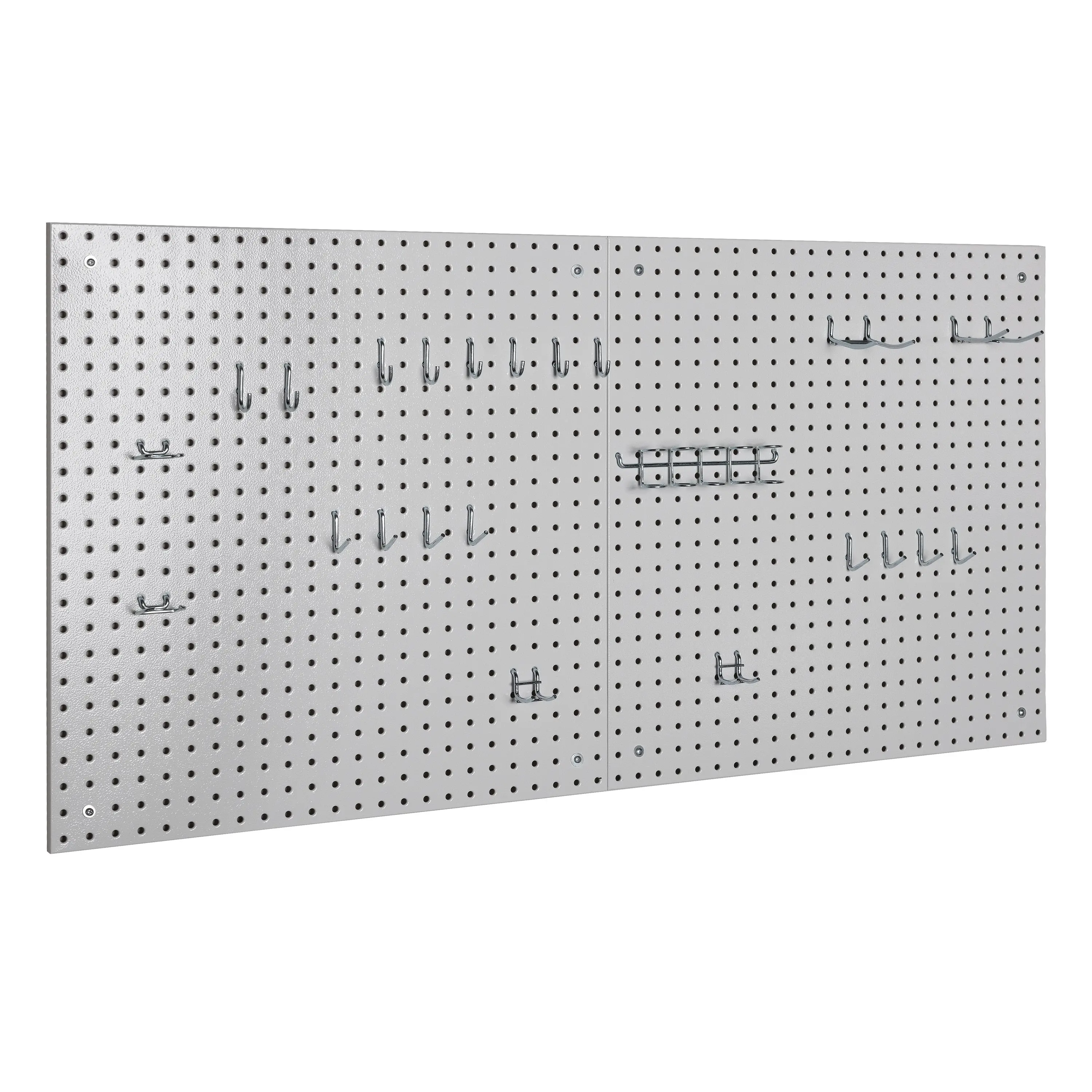 UltraHD® 2-Piece Pegboard Set w/ 23 Piece Hook Assortment, Granite