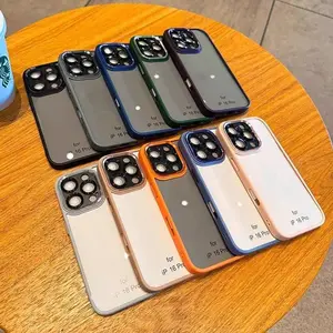 Solid Color Phone Case, Full Coverage Hard Phone Protective Cover, Phone Accessories Compatible with iPhone 15 14 13, Shockproof