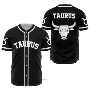 Taurus Zodiac Black And White Z06 - Baseball Jersey Jersey Shirt
