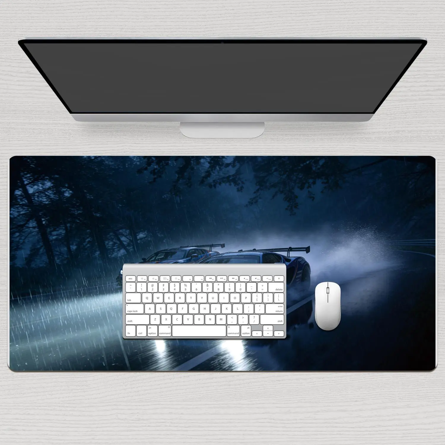 LIVEKEY Rectangular 80x40cm Large 3D Banana Design Gaming Mouse Pad - Non-Slip Rubber Base, Stitched Edges, Waterproof, Smooth Control, Plastic Custom Graphic Desk Mat for Office, Adults, Laptop Accessory