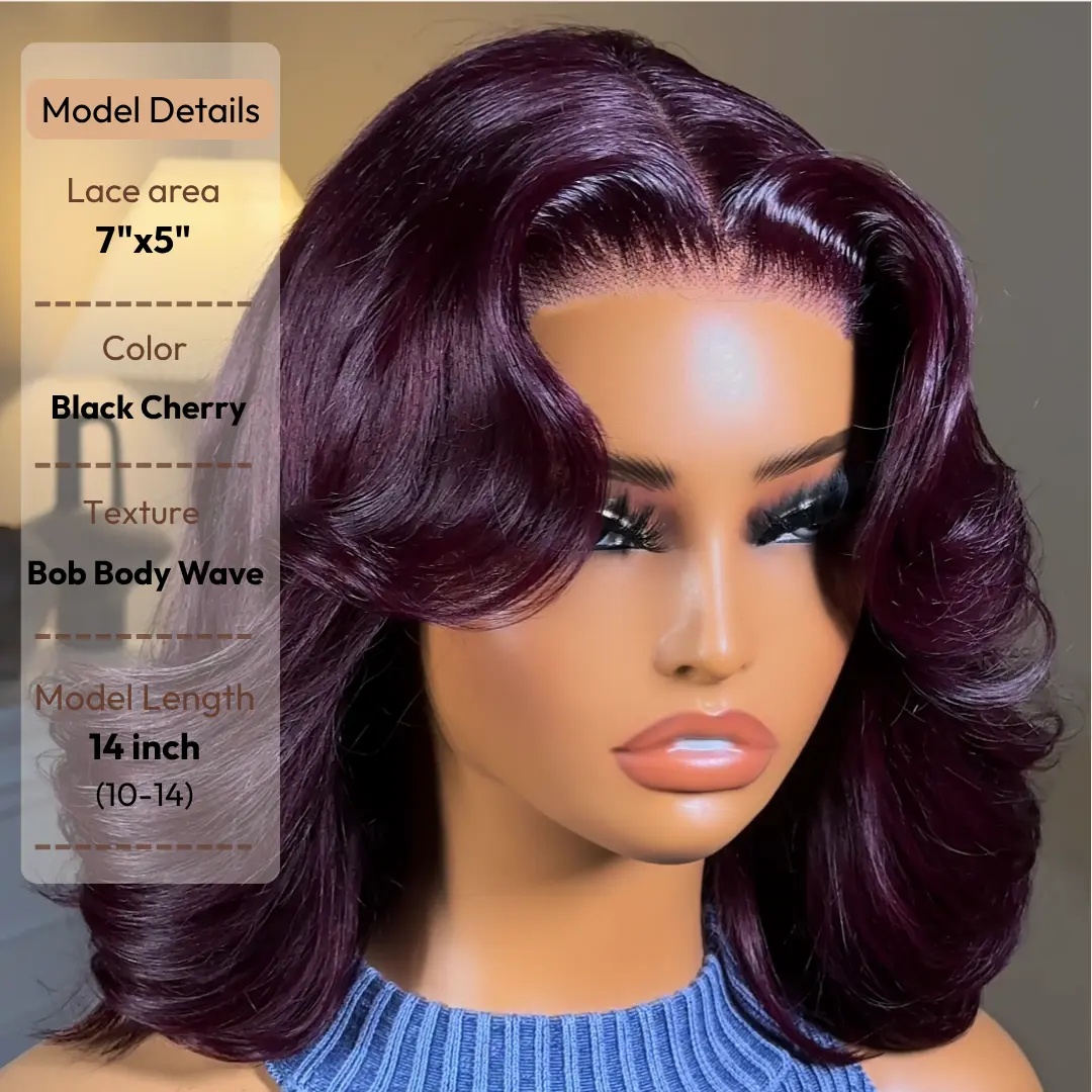 250 Density Human Hair Bob Wig with Curtain Bangs 14 Inch Glueless Amazon.com : 250 Density Layered Bob Wig Human Hair With  main image 4