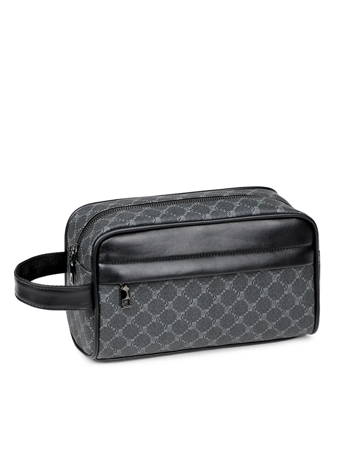 Men's Fashionable All Over Print Zipper Clutch, Casual PU Leather Wristlet Bag for Daily Used, Trendy Versatile High-quality Daily Commuting Bag Wallet Clutch
