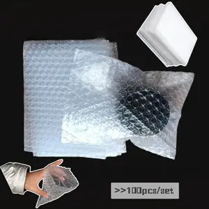 100 Pcs 15 x 20 cm Bubble Wrap Bags for Packing, Double-Sided Thick Foam Cushioning, Ideal for Moving, Storage and Fragile
