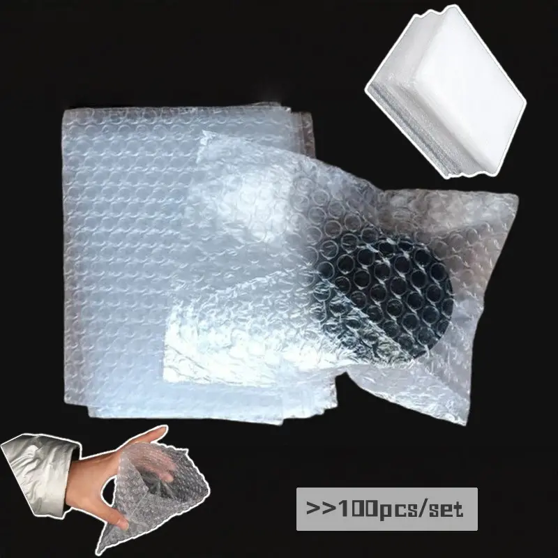 100 Pcs 15 x 20 cm Bubble Wrap Bags for Packing, Double-Sided Thick Foam Cushioning, Shock Absorption, Protection, Protective, Reliable, Convenient, Bulk Package, Versatile Packaging, Ideal for Moving, Storage and Fragile