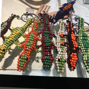Alligator keychain hand beaded assorted
