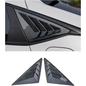 Rear Side Window Louvers Compatible with Civic Hatchback Type R 2022 2023 2024 2025 Sport Decoration Accessories Air Vent Scoop Louver Cover Carbon Black car door sticker