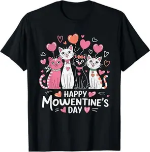 Cat Lover Kitten Happy Valentine Day Men Women Kid T-Shirt