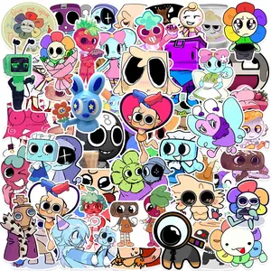 50PCS Funny Dandys World Cartoon Stickers DIY Decoration Waterproof Skateboard Notebook Luggage Laptop Phone Fridge Decals