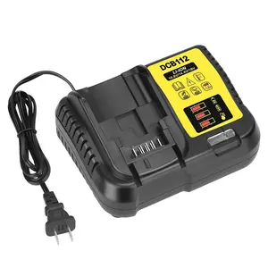 DCB112 Cordless Tool Battery Charger - 3.0A Current Output, 12V-20V, Lithium High Capacity Compatible with DeWalt 20V Lithium-Ion Batteries (Compatible Models: DCB204, 206, 609, 606, 120, 124 and More) Range Voltage