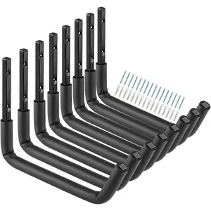 Ladder with 12" Arm, 8 Pack Duty Wall Mounted Hanger Organizer for, Folding Chairs, Bike and